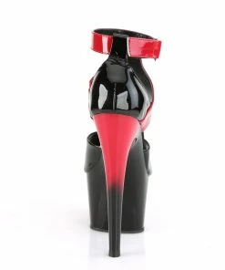 Pleaser Shoes By Pleaser USA ADORE-700-16 Pleaser Shoes Black Red Platform Stripper Shoes