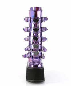 Demonia Shoes SWING-230 Demonia Boots Purple Platform Gothic Boots
