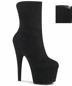 Pleaser Shoes By Pleaser USA ADORE-1042 Pleaser Shoes Faux Suede Platform Stripper Booties