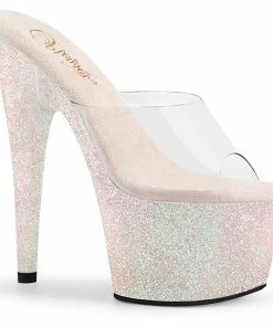 Pleaser Shoes By Pleaser USA 7 Inch Heels ADORE-701HMG Pleaser Shoes Opal Glitter Stripper Shoe