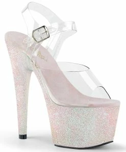 Pleaser Shoes By Pleaser USA 7 Inch Heels ADORE-708HMG Pleaser Shoes Opal Holographic Glitter Exotic Dancer Shoe