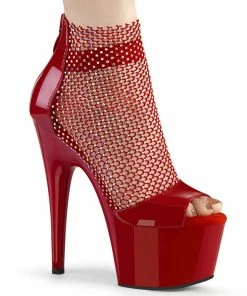 Pleaser Shoes By Pleaser USA 7 Inch Heels ADORE-765RM Pleaser Shoes Red Platform Stripper Shoes