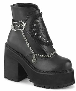 ASSAULT-55 Demonia Shoes Gothic Platform Boot Women's Demonia Footwear