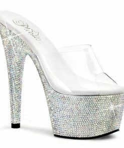 Pleaser Shoes By Pleaser USA BEJEWELED-701DM Pleaser Shoes 7 Inch Rhinestone Stripper Shoes 7 Inch Heels