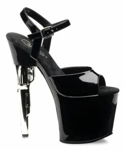 Pleaser Shoes By Pleaser USA BONDGIRL-709 Pleaser Shoes 7 1/2 Inch Gun Heel Stripper Shoe