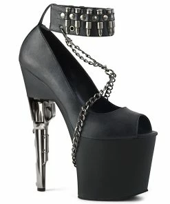 Pleaser Shoes By Pleaser USA BONDGIRL-783 Pleaser Shoes Gun Heel Stripper Pump Halloween Costume Footwear
