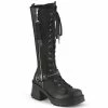 BRATTY-206 Demonia Shoes Knee High Gothic Boot Women's Demonia Footwear