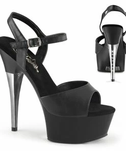 Pleaser Shoes By Pleaser USA CAPTIVA-609 Pleaser Shoes Rhinestone Heel Stripper Shoes 6 Inch Heels