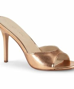 Pleaser Shoes By Pleaser USA CLASSIQUE-01 Pleaser Shoes Rose Gold Slide Sandals By Pleaser Shoes Evening And Prom Shoes