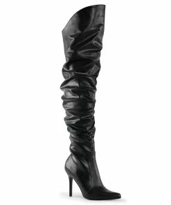 Pleaser Shoes By Pleaser USA Halloween Costume Footwear CLASSIQUE-3011 Pleaser Shoes Thigh High Scrunch Sexy Boot