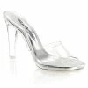 Fabulicious Shoes By Pleaser USA CLEARLY-401 Clear 4 Inch High Heel Sexy Slide Sandal