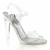 Fabulicious Shoes By Pleaser USA Evening And Prom Shoes CLEARLY-408 Clear 4 Inch High Heel Sexy Sandal