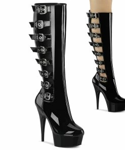 Pleaser Shoes By Pleaser USA Halloween Costume Footwear DELIGHT-2047 Pleaser Shoes Platform Knee High Stripper Boot