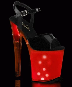 Pleaser Shoes By Pleaser USA 8 Inch Heels DISCOLITE-809 Pleaser Shoes Multi Color Light Up Stripper Shoes