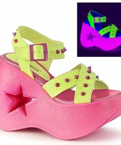 DYNAMITE-02 Demonia Shoes Platform Slide Sandal Women's Demonia Footwear