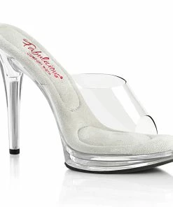 Fabulicious Shoes By Pleaser USA GLORY-501 Fabulicious Shoes Clear 5 Inch Heels Evening And Prom Shoes