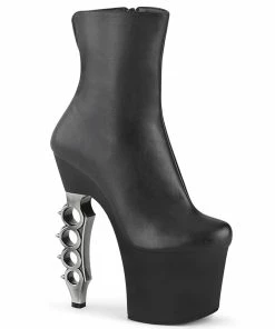 Pleaser Shoes By Pleaser USA Halloween Costume Footwear IRONGRIP-1042 Pleaser Shoes Brass Knuckle Stripper Boots