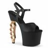Pleaser Shoes By Pleaser USA 7 Inch Heels IRONGRIP-709 Pleaser Shoes Brass Knuckle Heel Stripper Shoes
