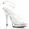 Fabulicious Shoes By Pleaser USA LIP-106 Clear Strappy High Heel Sandal Sexy Sandals
