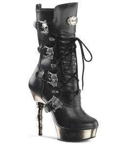 Halloween Costume Footwear MUERTO-1026 Demonia Shoes Finger Bone Heel Boot