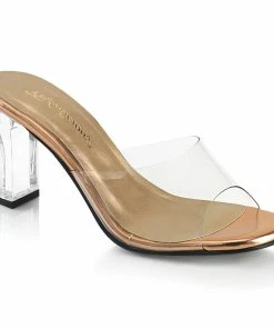 Fabulicious Shoes By Pleaser USA ROMANCE-301 Rose Gold Cinderella Evening SHoe Evening And Prom Shoes
