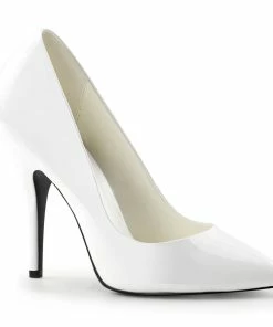 Pleaser Shoes By Pleaser USA SEDUCE-420 Pleaser Shoes White Patent Pump