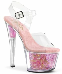 Pleaser Shoes By Pleaser USA SKY-308CF Crystal Flower Platform Stripper Shoe