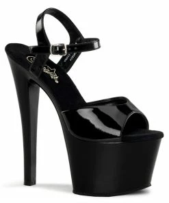 Pleaser Shoes By Pleaser USA SKY-309 Pleaser Shoes Black Patent Pole Dancing Shoe