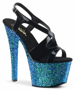 Pleaser Shoes By Pleaser USA 7 Inch Heels SKY-330LG Pleaser Shoes Clearance Stripper Sandal