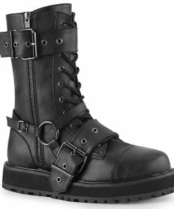 Unisex Demonia Footwear VALOR-220 Demonia Shoes Men's Gothic Mid Calf Boot