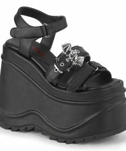 WAVE-13 Demonia Shoes Gothic Platform Sandal Women's Demonia Footwear