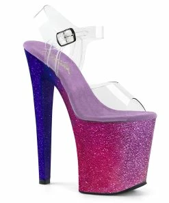 Pleaser Shoes By Pleaser USA 8 Inch Heels XTREME-808OMBRE Pleaser Shoes Clearance Stripper Shoe